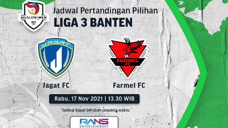 Jadwal Liga 3 Banten Rabu, 17 November 2021