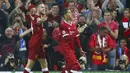 Pemain Liverpool, Roberto Firmino mulai menyatu dengan ritme timnya sehingga mampu mencetak dua gol hingga pekan ketiga Prmier League 2017/2018. (AP/Dave Thompson)