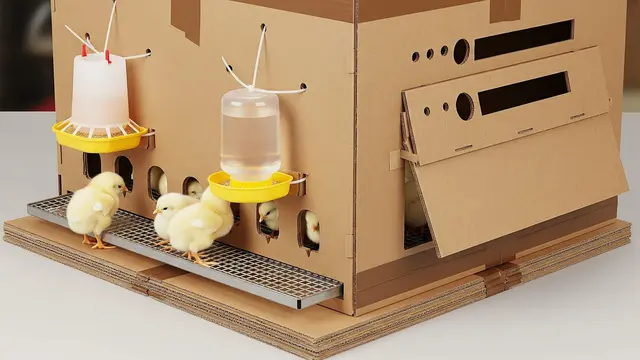 Desain Kandang Ayam dari Kardus Bekas