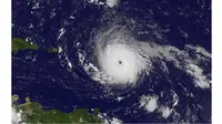Foto menyeramkan badai Irma (Credits: NASA/NOAA GOES Project)