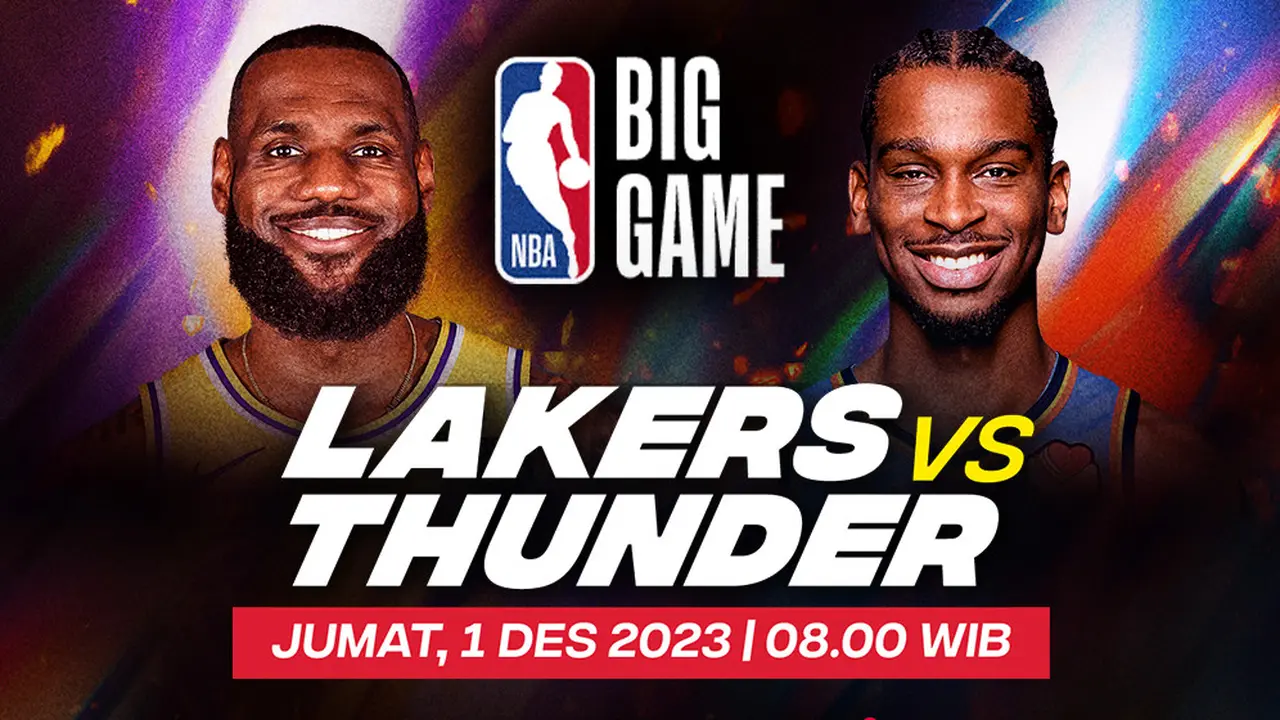 Jadwal dan Live Streaming NBA: LA Lakers vs OKC Thunder di Vidio