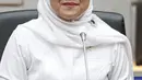 Menteri Ketenagakerjaan Ida Fauziyah saat mengikuti rapat kerja dengan Komisi IX DPR di Kompleks Parlemen Senayan, Jakarta, Selasa (6/6/2023). (Liputan6.com/Faizal Fanani)