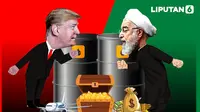 Banner Infografis Dampak Global Konflik AS Vs Iran. (Liputan6.com/Abdillah)