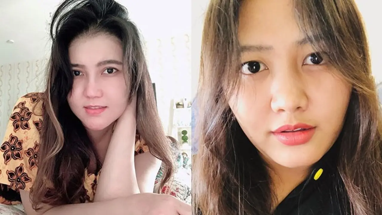 5 Beda Gaya Via Vallen dan Mella Rossa Tanpa Makeup, Makin Memesona