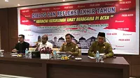Forum Kerukunan Umat Beragama (FKUB) Provinsi Aceh menggelar dialog akhir tahun dengan sejumlah lembaga, Senin, 23 Desember 2019 (Liputan6.com/Rino Abonita)