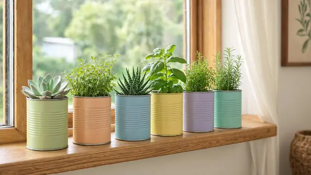 Pot Tanaman dari Kaleng Bekas