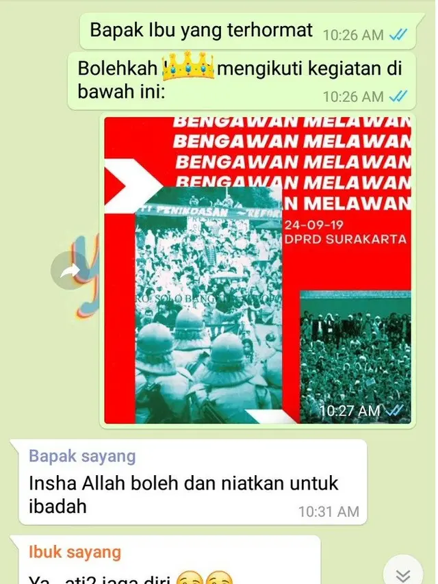 Curhatan Dukungan Orang Tua Saat Izin Demo Ini Bikin Salut