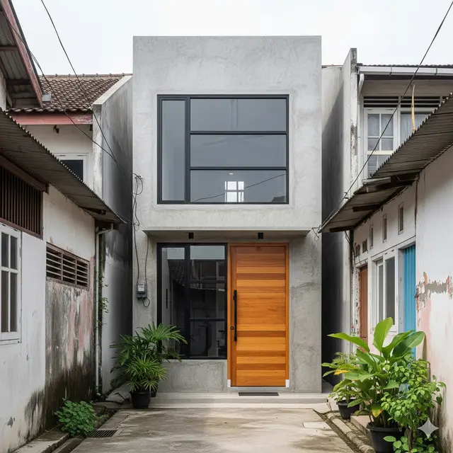 Desain Rumah Sempit Ukuran 4x6 tapi Tetap Estetik. Gemini