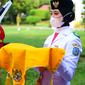 Paskibraka Tim Pancasila Sakti bertugas dalam Upacara Penurunan Bendera Negara Sang Merah Putih di halaman Istana Merdeka, Rabu (17/8/2022) sore. Ayumi Putri Sasaki terpilih sebagai pembawa bendera Merah Putih saat nanti diturunkan (Istimewa)