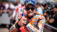 Pembalap Repsol Honda, Marc Marquez akan memulai balapan MotoGP Jerman 2018 di Sirkuit Sachsenring. (Twitter/Repsol Honda)