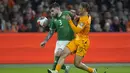 Irlandia sendiri menduduki peringkat empat dengan poin enam. Posisi itu tak akan berubah, apa pun hasil pertandingan terakhir Irlandia. (AP Photo/Peter Dejong)