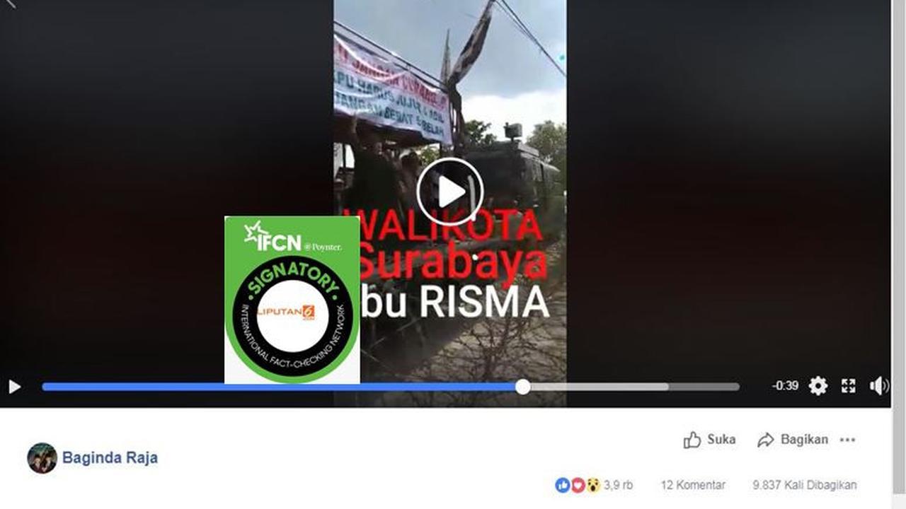 [Cek Fakta] Gambar Tangkapan Layar Video Diduga Walikota Surabaya, Tri Rismaharini