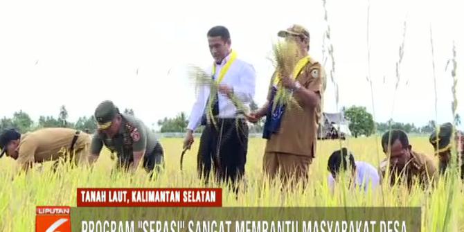 Menteri Pertanian Tinjau Panen Raya Pertama Program Serasi di Kalsel