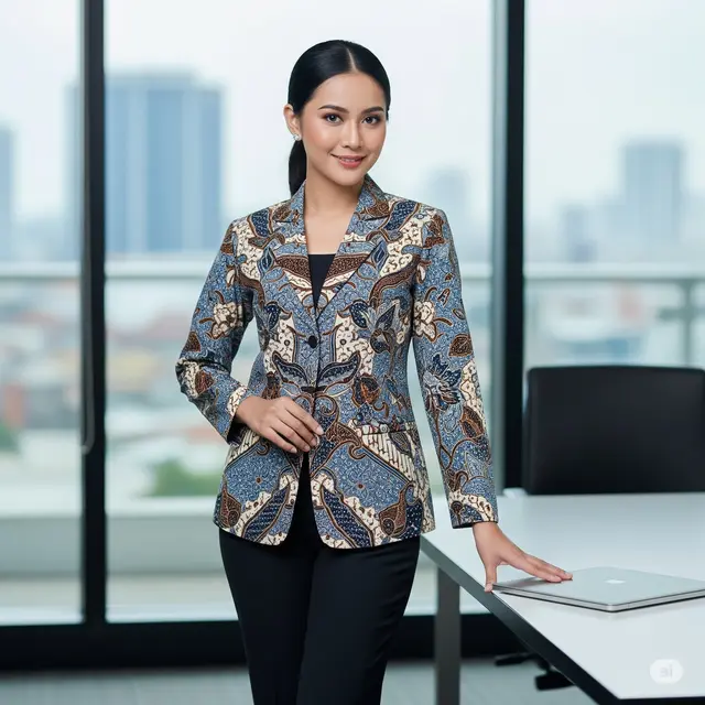 Blazer Batik Modern
