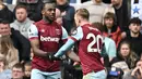 Striker asal Jamaika berusia 34 tahun kelahiran 28 Maret 1990, Michail Antonio saat ini tengah menjalani musim kelima bersama West Ham United di Premier League. Wwest Ham menjadi satu-satunya klub yang dibelanya di Premier League sejak 2015/2016 setelah sebelumya sempat membela dua klub Championship, Sheffield Wednesday dan Nottingham Forest sejak 2014/2015. Hingga kini ia telah bermain dalam 256 laga di Premier League bareng The Hammers dengan torehan 67 gol dan 33 assist. (AFP/Paul Ellis)