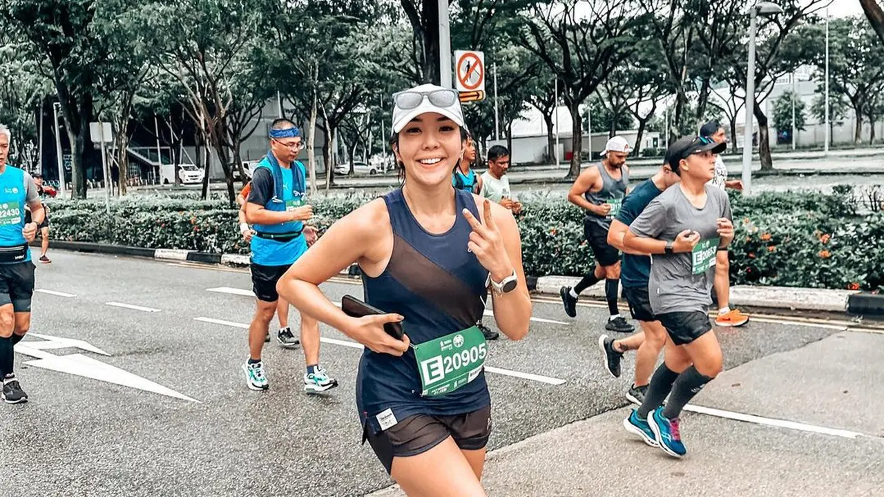 Gisella Anastasia lakoni half marathon di Singapura (Instagram/gisel_la)