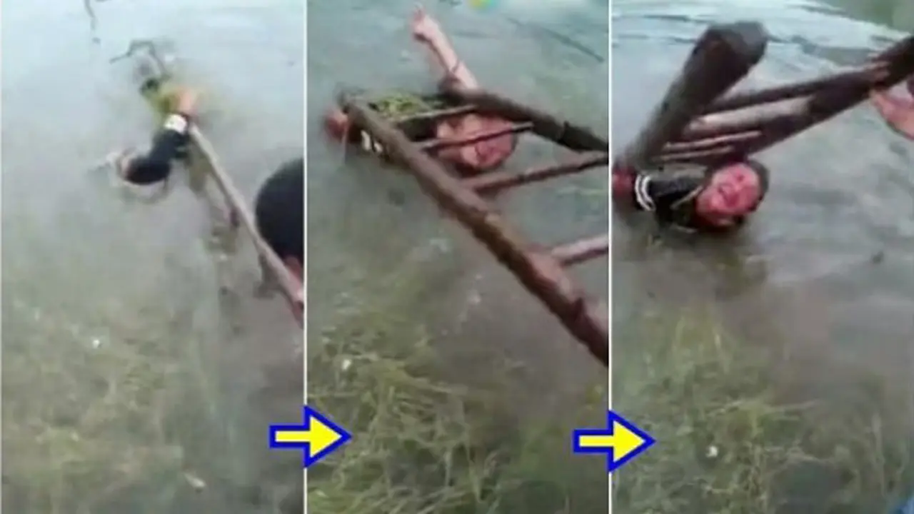 Viral, Ayah Hukum Tenggelamkan Anak yang Nakal ke Kolam