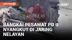 Geger! Penemuan Bangkai Pesawat Tempur Perang Dunia di Pesisir Pantai