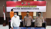 Polres Minahasa Utara berhasil mengungkap 4 kasus kriminal, salah satunya adalah cabil terhadap 2 siswi Sekolah Dasar.
