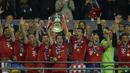 Bayern Munchen (5 kali juara) - Bayern Munchen tercatat pernah berhasil menjadi juara 3 kali berturut di Liga Champions pada tahun 1974-76. Tahun juara: 1974, 1975, 1976, 2001, 2013. (AFP/Adrian Dennis)