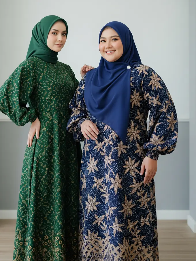 Model Gamis Batik Dress Modern yang Cocok untuk Semua Bentuk Badan Model Balloon Sleeve