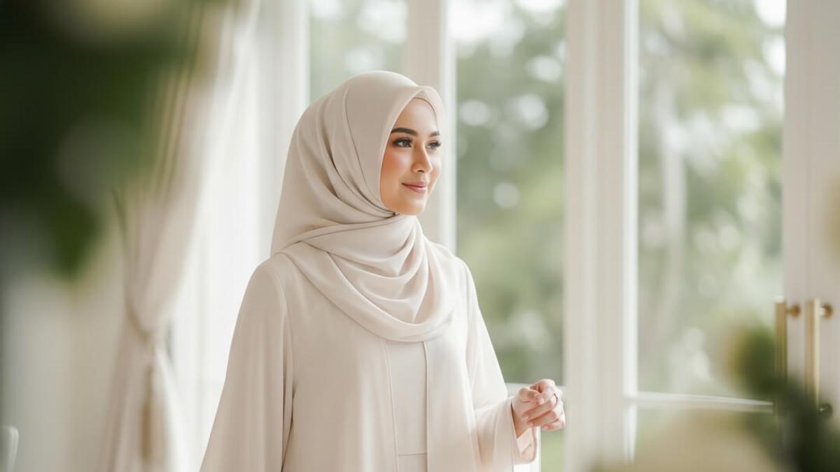 15 Model Abaya Polos Tanpa Motif Tapi Anggun, Tampil Elegan di Segala Acara