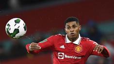 Selain menjadi juara Piala Liga Inggris alias Carabao Cup 2022/2023 setelah menekuk Newcastle United 2-0 dalam laga final di Wembley Stadium, London (26/2/2023), striker Manchester United, Marcus Rashford juga dinobatkan sebagai top skor turnamen. Berikut daftar lengkap 7 besar pencetak gol terbanyak Carabao Cup 2022/2023. (AFP/Oli Scarff)