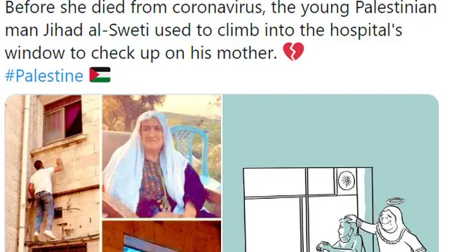 Terinfeksi Virus Corona, Kisah Pemuda Palestina Panjat Tembok Rumah Sakit Tiap Hari demi Tunggui Ibunya