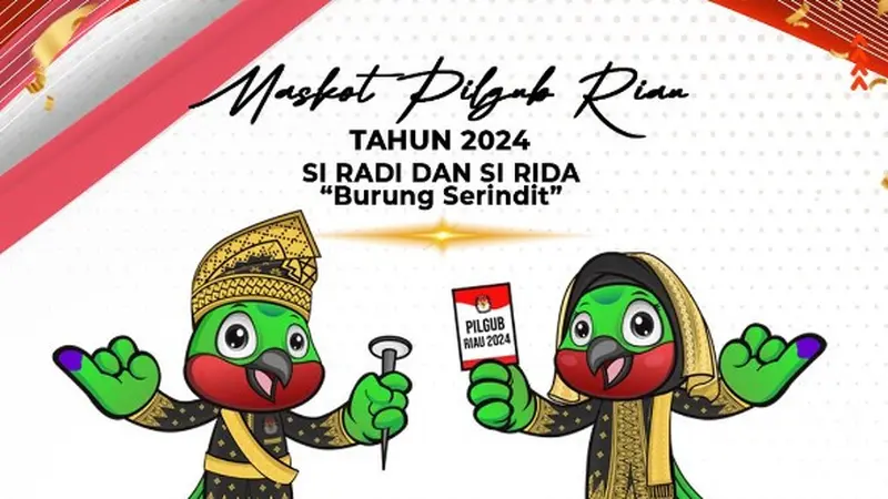 Maskot Pilgub Riau 2024 Si Radi dan Si Rida