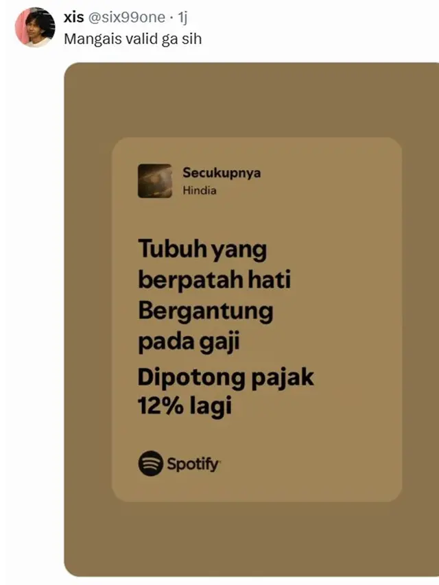 6 Curhatan Netizen Soal Kenaikan PPN 12 Persen Mulai 2025, Relate Banget