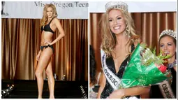 Alaina Bergsma saat memenangi kontes kecantikan Miss Oregon 2012. (Foto/Facebook/www.volleyballdrills.tv)