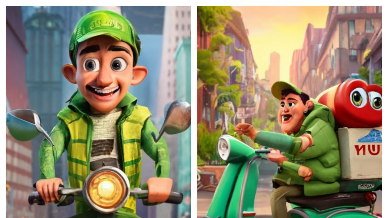 Poster Film ala Disney Pixar dengan AI