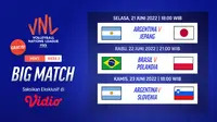 Link Live Streaming Big Match Men’s Volleyball Nations League di Vidio, 22-23 Juni 2022
