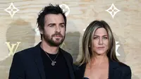 Justin Theroux mengaku telah berpisah dengan Jennifer Aniston sejak Februari 2018. (GABRIEL BOUYS / AFP)