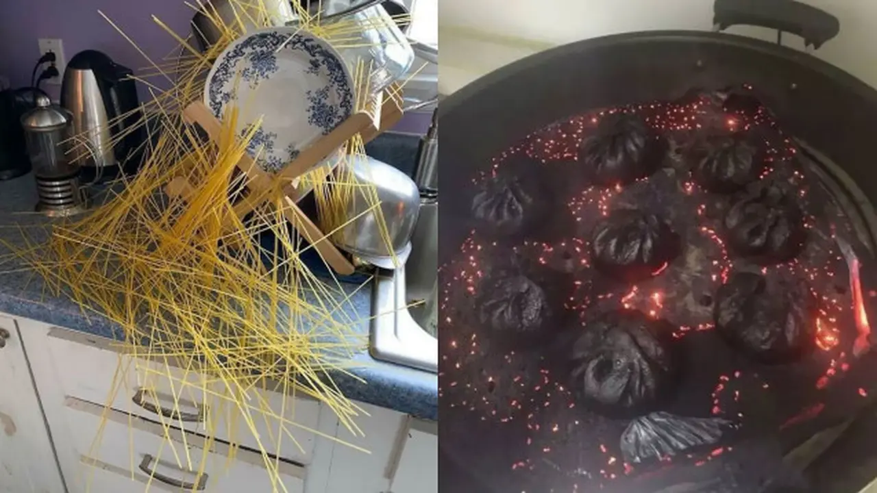 Momen Apes Saat Memasak, Dapur Bak Kapal Pecah