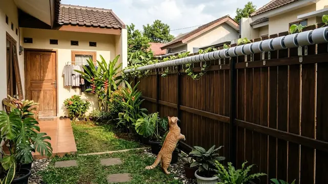 9 Desain Pagar Pekarangan yang Aman untuk Kucing agar Tidak Mudah Keluar