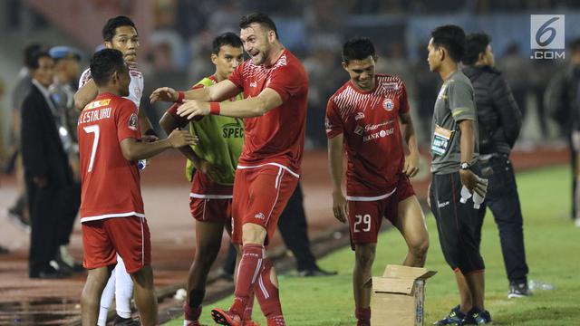 FOTO: Aksi Marko Simic Cetak Tiga Gol, Tundukkan PSMS