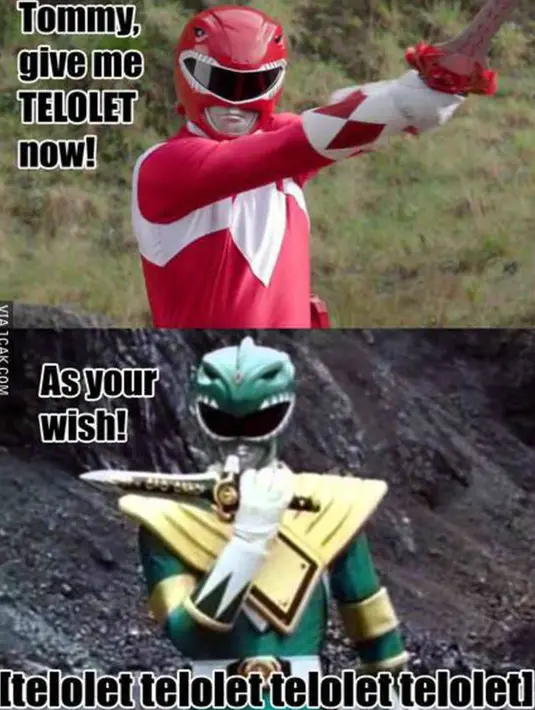Power Ranger minta telolet. (1cak.com)