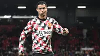 Bintang&nbsp;Manchester United atau MU Cristiano Ronaldo. (Oli SCARFF / AFP)