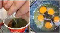 Momen Apes ketika Pecahkan Telur. (Sumber: Instagram/dureceh dan reddit.com/user/flightlessbirdies)