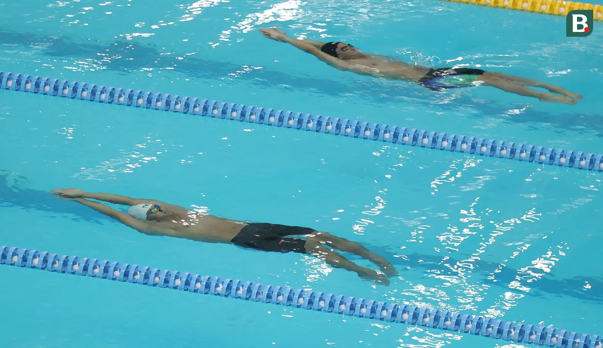PB Akuatik Indonesia menggelar Indonesia Open Aquatic Championships (IOAC) 2025 di Stadion Akuatik Gelora Bung Karno, Jakarta Pusat. (Bola.com/M Iqbal  Ichsan)