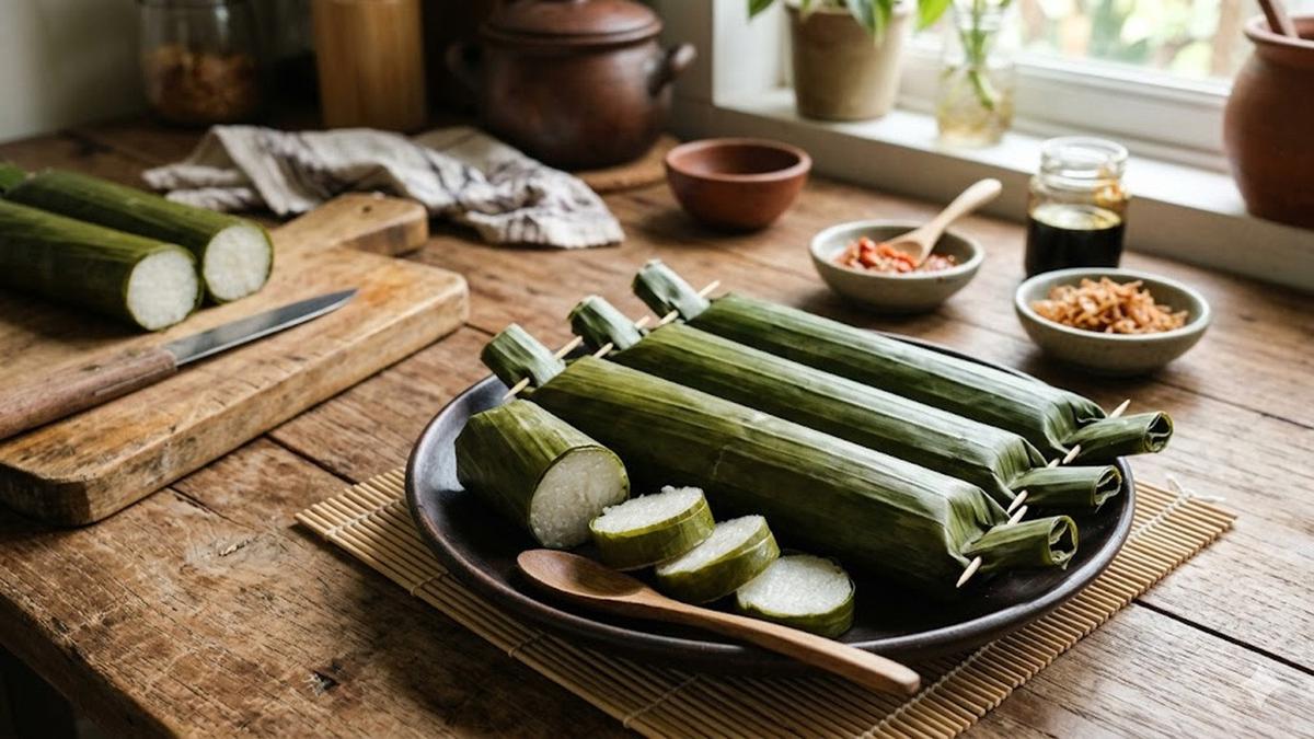 Cara Membuat Lontong dari Nasi Lembek, Ide Dapur Hemat dan Praktis