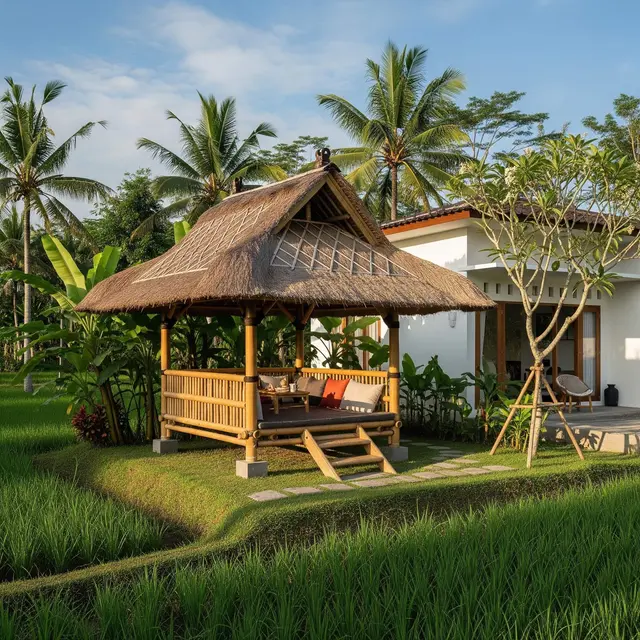 Inspirasi Gazebo Mungil di Samping Rumah Minimalis