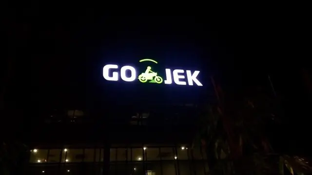 Logo Go-Jek di Kantor Go-Jek di Kawasan Kemang