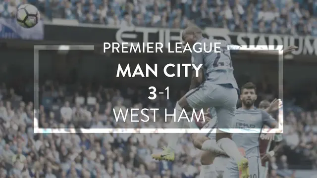 Video highlights Premier League antara Manchester City Vs West Ham yang berakhir dengan skor 3-1, Minggu (28/8/2016) WIB.