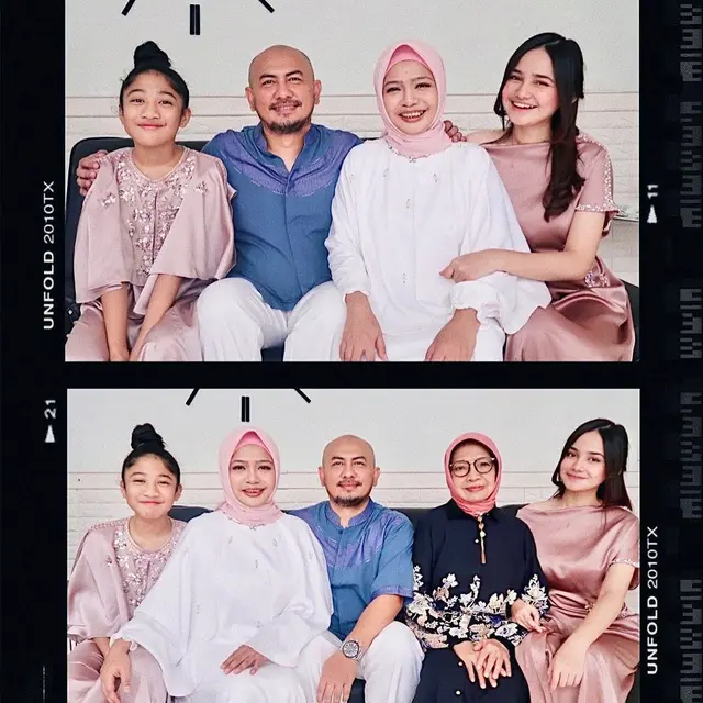 6 Pemotretan Keluarga Syifa Hadju, Kompak Pakai Baju Muslim Warna Senada