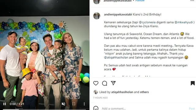 Pesta ulang tahun Kiano putra Baim Wong yang ke-2