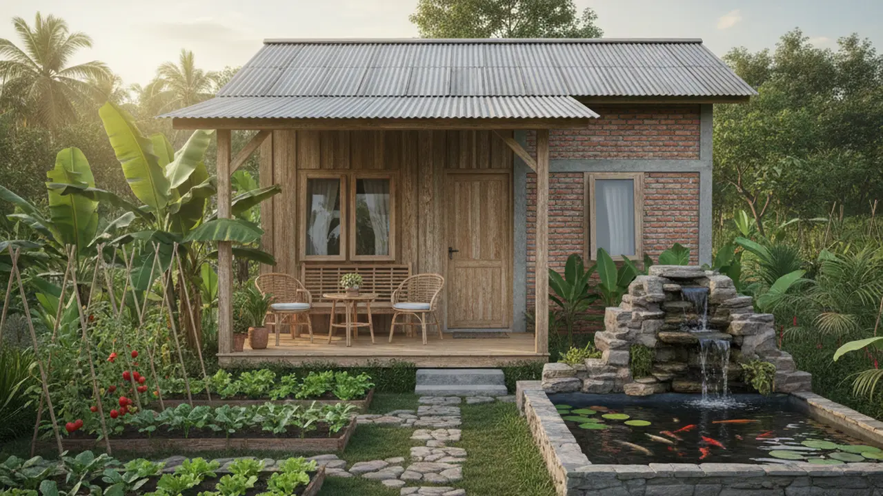 7 Model Rumah Mungil dengan Kebun, Teras dan Kolam Ikan Mini: Bikin Hunian Lebih Asri dan Nyaman Setiap Hari