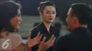 Pedangdut Zaskia Gotik menghadiri Talk Show Tv Parlemen di Lobi Nusantara IV Parlemen, Jakarta, Kamis (31/3). Koordinator Wartawan Parlemen kecam Pelecehan Lambang Negara yang dilakukan Zaskia Gotik di sebuah acara televisi. (Liputan6.com/Johan Tallo)