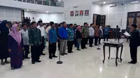 Geladi bersih pelantikan anggota baru DPRD Kota Malang (Liputan6.com/Zainul Arifin)